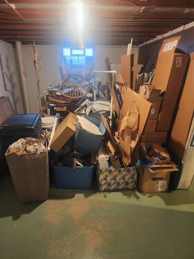 Roll-off dumpster container at job site for Yard Waste Dumpster Rental in Ellenville